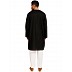 Designer round neck kurta with side slits- Black Designer round neck kurta with side slits- Black